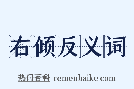 右倾反义词是什么意思的图片